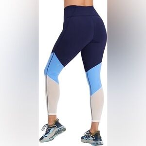 Gap Fit Small Color Block Blue 7/8 Cotton Legging